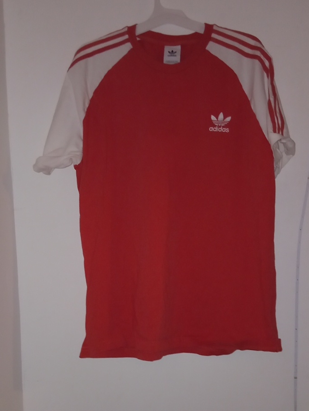 adidas Coral Pink and White Short Sleeve Trefoil Tee